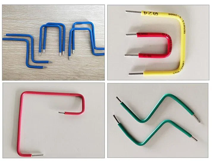 Sample display of Wire Cutting Stripping Bending Machine, Strip Wire Bending Machine, Cabel Stripping Bending Machine Образец дисплея гибочной машины для резки проволоки, гибочной машины для полосовой проволоки, гибочной машины для зачистки кабелей