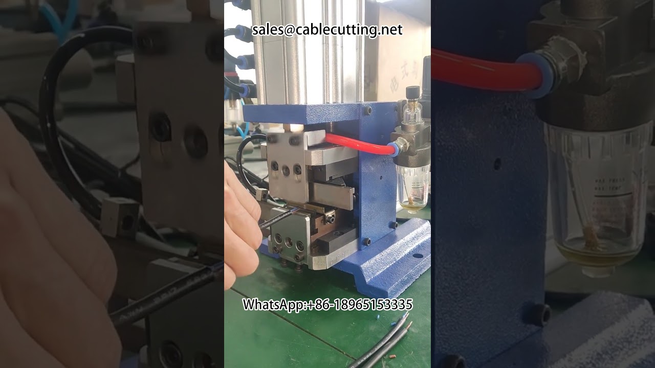 Станок для зачистки оболочки и скручивания проводов #оборудование #зачисткакабеля #автоматизация