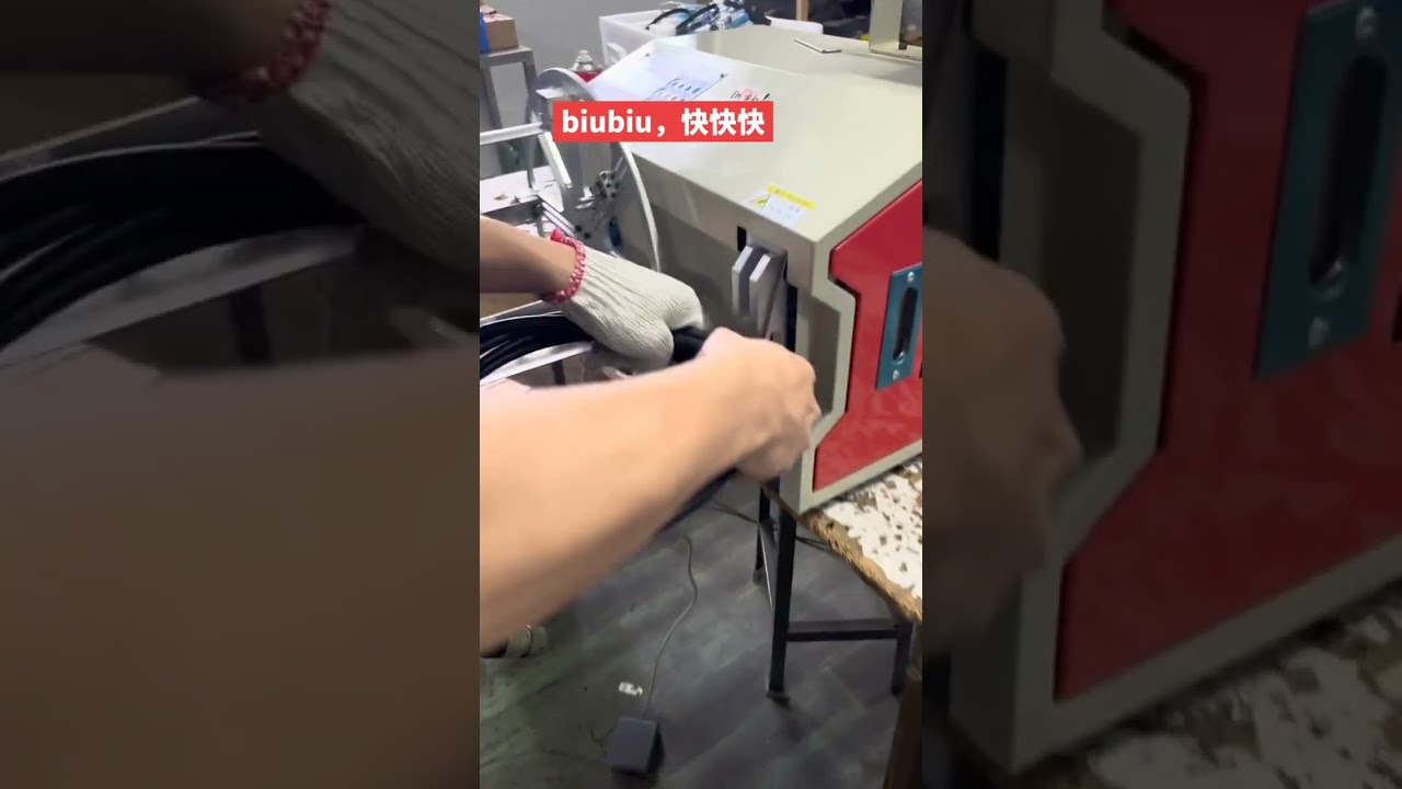 Автоматическая машина для намотки и обвязки кабелей данных #оборудование #завод